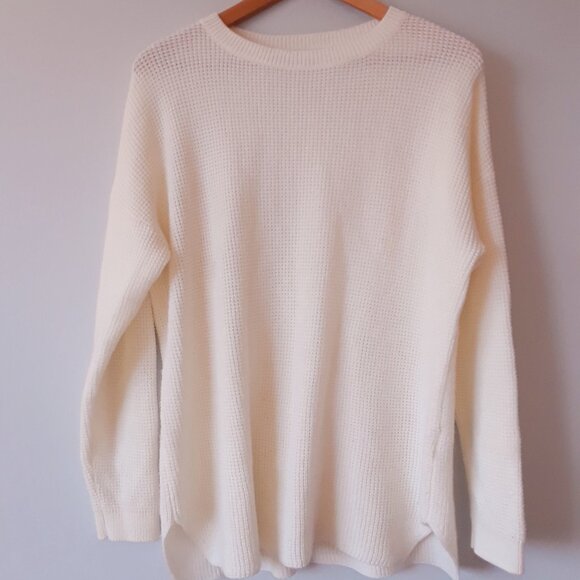 Kersh Merino Wool Blend White Knit Sweater XL - Picture 2 of 7